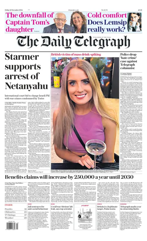 Telegraph front page