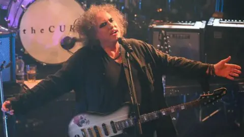 BBC The Cure's Robert Smith performing during the band's Radio 2 concert on Wednesday